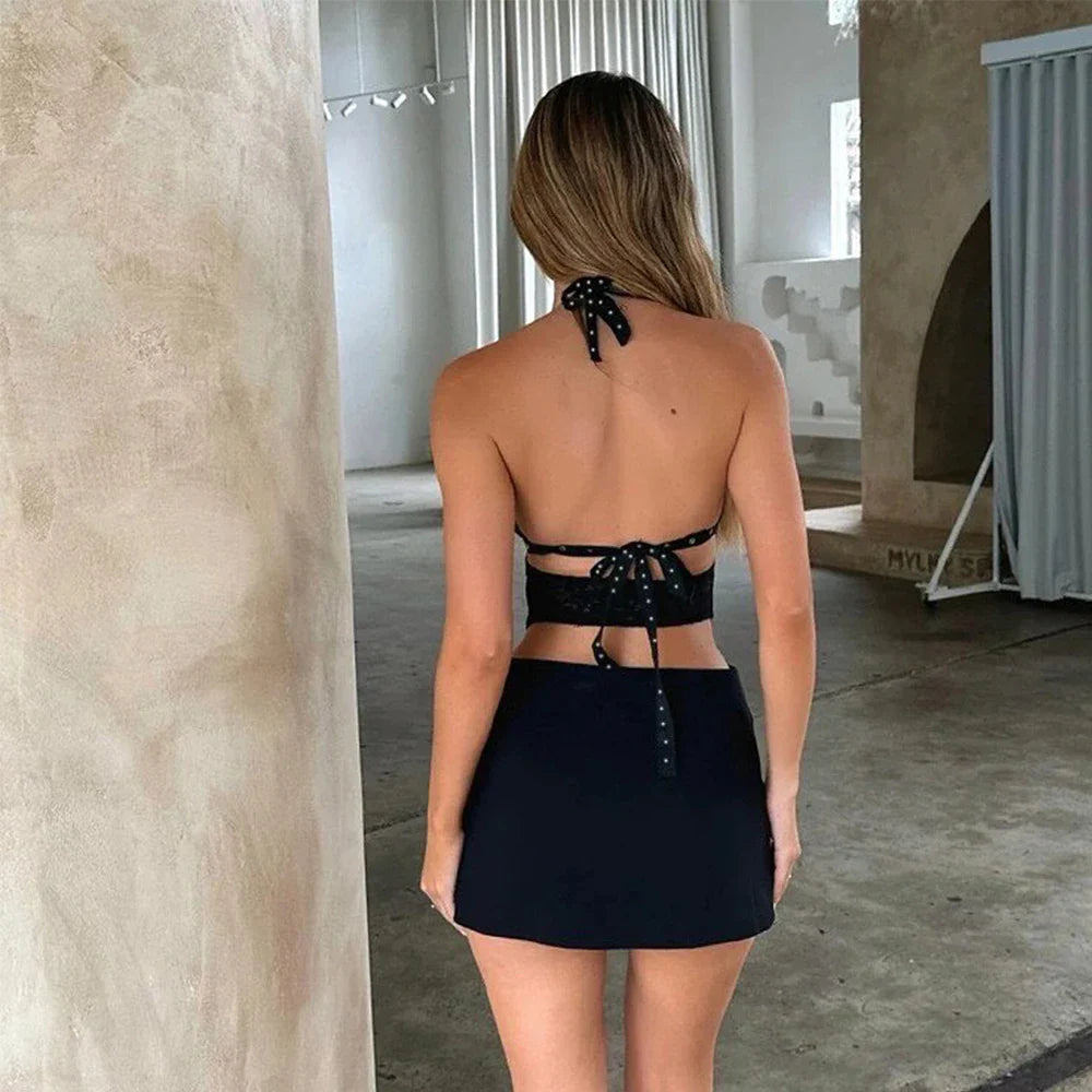 Halter Metal Clubwear Dress