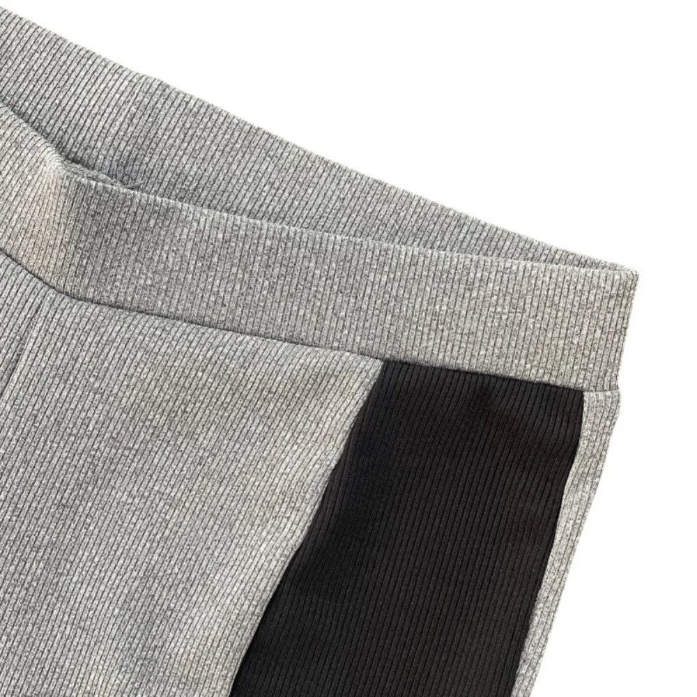 Long-Sleeve Crop Top and Flare Pant Activewear Set